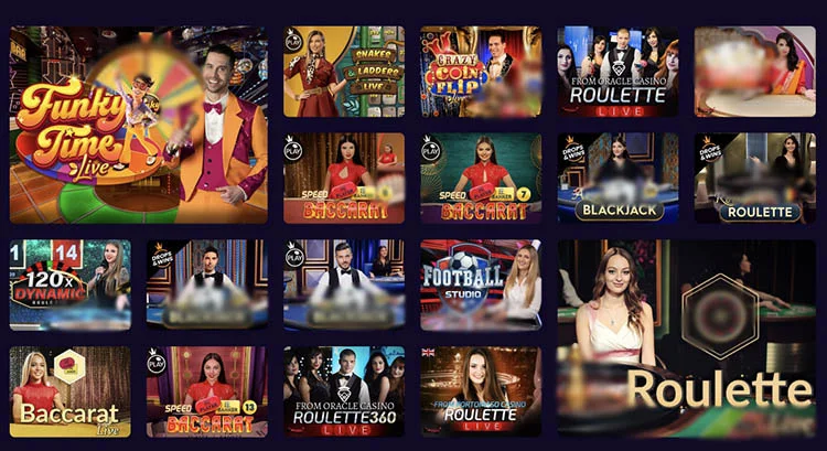 CryptoBoss Casino — Live-казино: Funky Time, Crazy Coin Flip, Speed Baccarat, Roulette 360, Football Studio